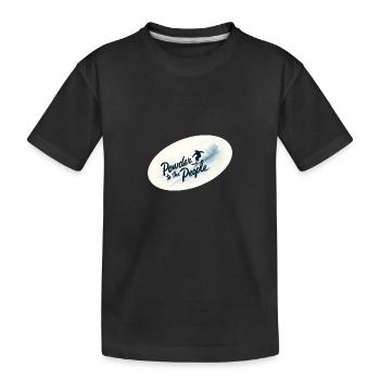 Powder to the People – Snowboard & Powder - Kids' Premium Organic T-Shirt - black - Front