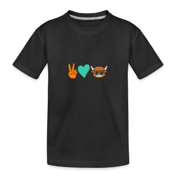Bovins de buffle Bœufs - T-shirt bio Premium Enfant - noir - Devant