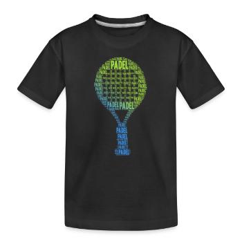 Padelschläger Padel Tennis Paddle Padeltennis - Kinder Premium Bio T-Shirt - Schwarz - Vorne
