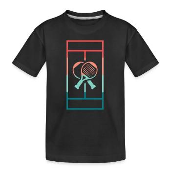 Padel Playing Field Padel Tennis Padel Player - Kids' Premium Organic T-Shirt - black - Front