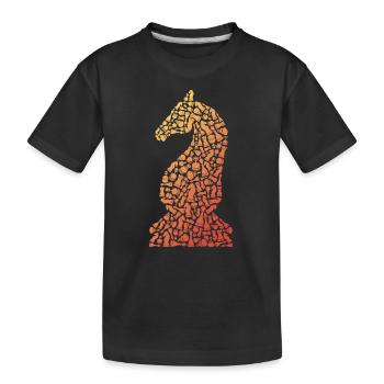 Chess Piece Board Game Symbols Chess Player - Kids' Premium Organic T-Shirt - black - Front