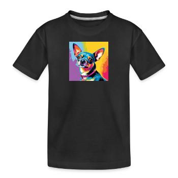 Chihuahua Pop Art - Kinder Premium Bio T-Shirt - Schwarz - Vorne