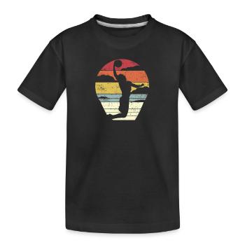 Basketball Jam - Kinder Premium Bio T-Shirt - Schwarz - Vorne