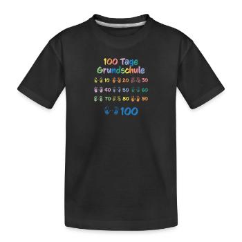 Happy 100 Day School Celebration Party - Kids' Premium Organic T-Shirt - black - Front