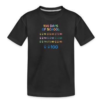 Happy 100 Day School Celebration Party - Kids' Premium Organic T-Shirt - black - Front