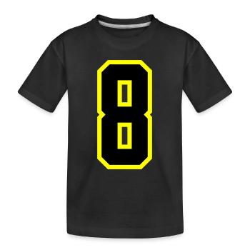 8 Number Leotard - Kids' Premium Organic T-Shirt - black - Front