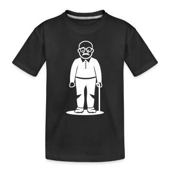 Grand-père vieil homme - T-shirt bio Premium Enfant - noir - Devant
