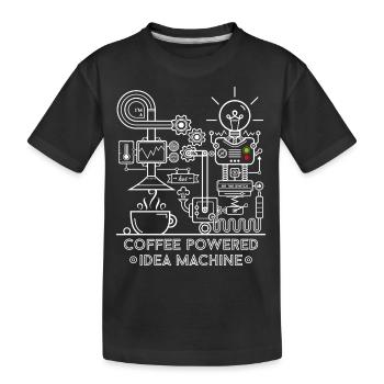 Coffee powered - white - Kinder Premium Bio T-Shirt - Schwarz - Vorne