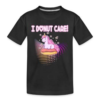 Je Donut licorne soins Donut - T-shirt bio Premium Enfant - noir - Devant
