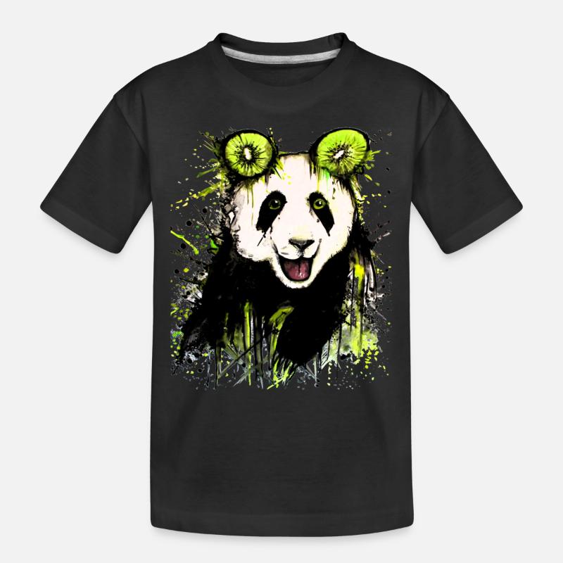 David Pucher Art Kiwipanda - T-shirt bio Premium Enfant - noir