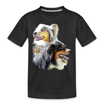 bergers australiens - T-shirt bio Premium Enfant - noir - Devant