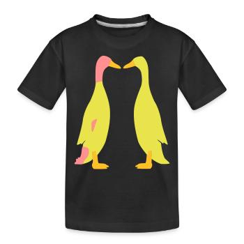 Ente und Ente Vektor - Kinder Premium Bio T-Shirt - Schwarz - Vorne