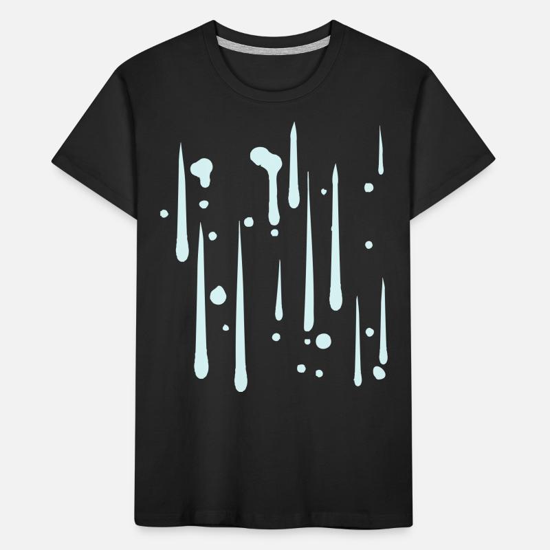 rain drops graffiti spray cool hold out black Kids' Premium Organic T-Shirt