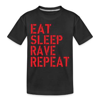 Eat Rave Sleep - T-shirt bio Premium Enfant - noir - Devant