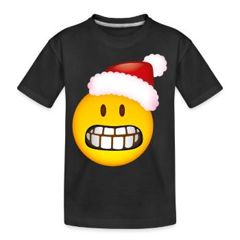Smiley Glossy Desperate Christmas - Kids' Premium Organic T-Shirt - black - Front