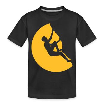 sommet nuit lune rond cercle mur raide fre - T-shirt bio Premium Enfant - noir - Devant