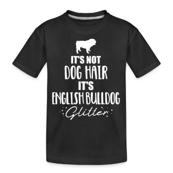 Englische Bulldogge - Kinder Premium Bio T-Shirt - Schwarz - Vorne