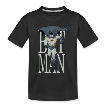Batman Rennt Durch Die Nacht - Kinder Premium Bio T-Shirt - Schwarz - Vorne