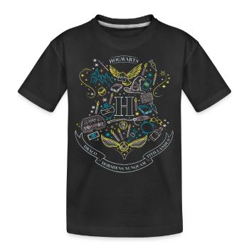 Harry Potter Hogwarts Elements - Kids' Premium Organic T-Shirt - black - Front
