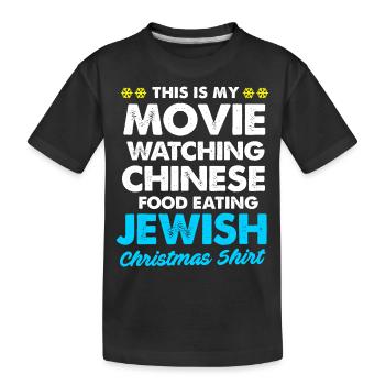 Hanukah Christmas Hanukkah Chanukkah Menorah - Kids' Premium Organic T-Shirt - black - Front