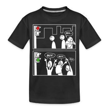 Actions boursières bourse de négociation trading trader day trader - T-shirt bio Premium Enfant - noir - Devant