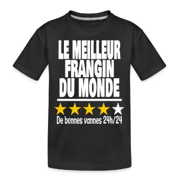 le meilleur frangin du monde - T-shirt bio Premium Enfant - noir - Devant