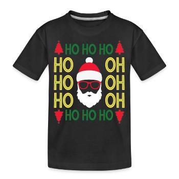 HoHoHo Rasta Santa - Kids' Premium Organic T-Shirt - black - Front