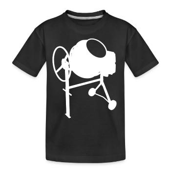 Betonmischer - Kinder Premium Bio T-Shirt - Schwarz - Vorne