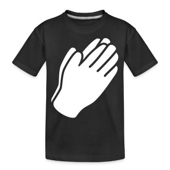 Hands symbol - Kids' Premium Organic T-Shirt - black - Front