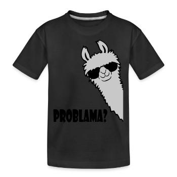 Problama Question Lama - T-shirt bio Premium Enfant - noir - Devant