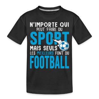 Cadeau foot football joueur de foot - T-shirt bio Premium Enfant - noir - Devant