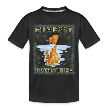 Motivation Mindset Baby Tiger - Kinder Premium Bio T-Shirt - Schwarz - Vorne