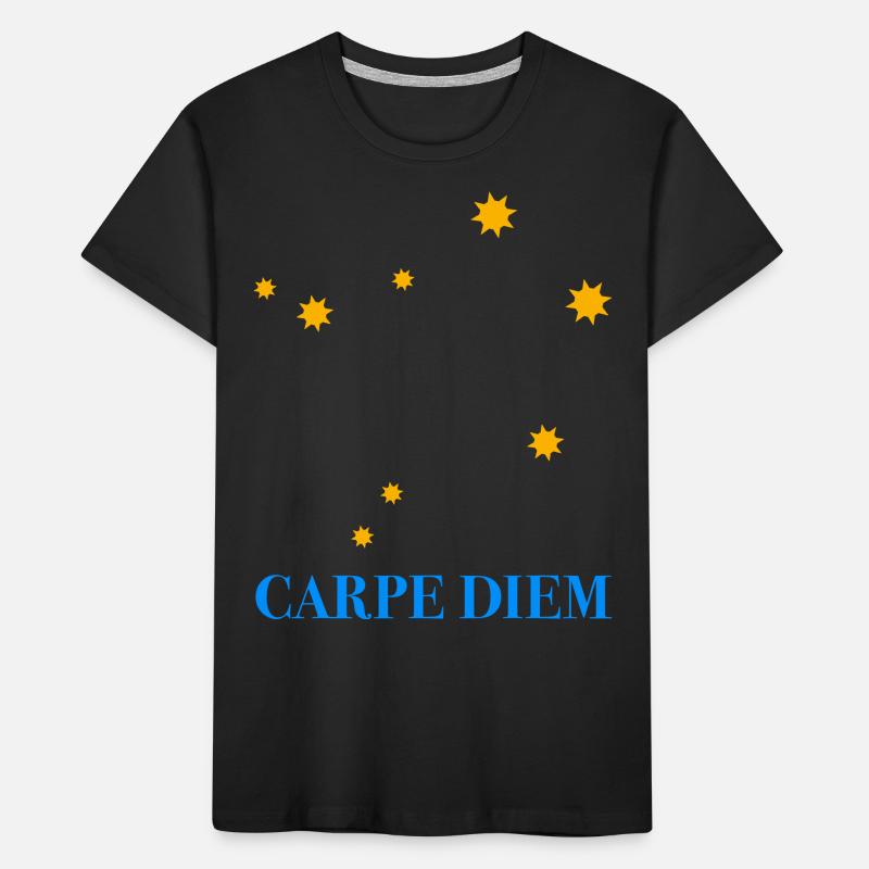 Carpe Diem nutze den Tag Sternbild Waage Libra Ode Kinder Premium Bio T-Shirt