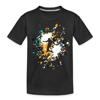 Soccer Striker Shoot Color Splash - T-shirt bio Premium Enfant - noir - Devant