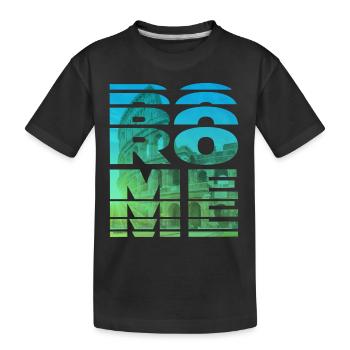 Rome Italy Colosseum City Skyline Home Love - Kids' Premium Organic T-Shirt - black - Front