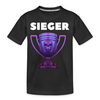Sieger - Kinder Premium Bio T-Shirt - Schwarz - Vorne