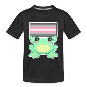 Froggy Demi girl - Kids' Premium Organic T-Shirt - black - Front