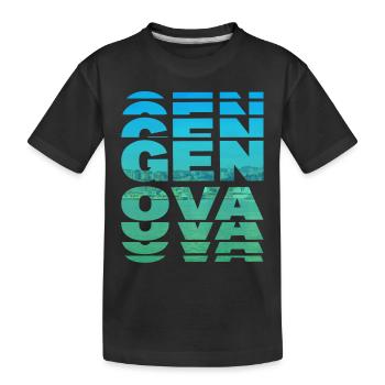 Gênes Gênes Italie Ville Skyline Vacances Amour - T-shirt bio Premium Enfant - noir - Devant