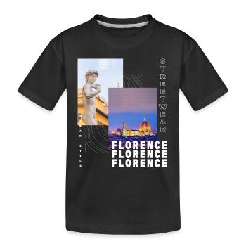 Florence Italie Ville Skyline Vacances Amour - T-shirt bio Premium Enfant - noir - Devant