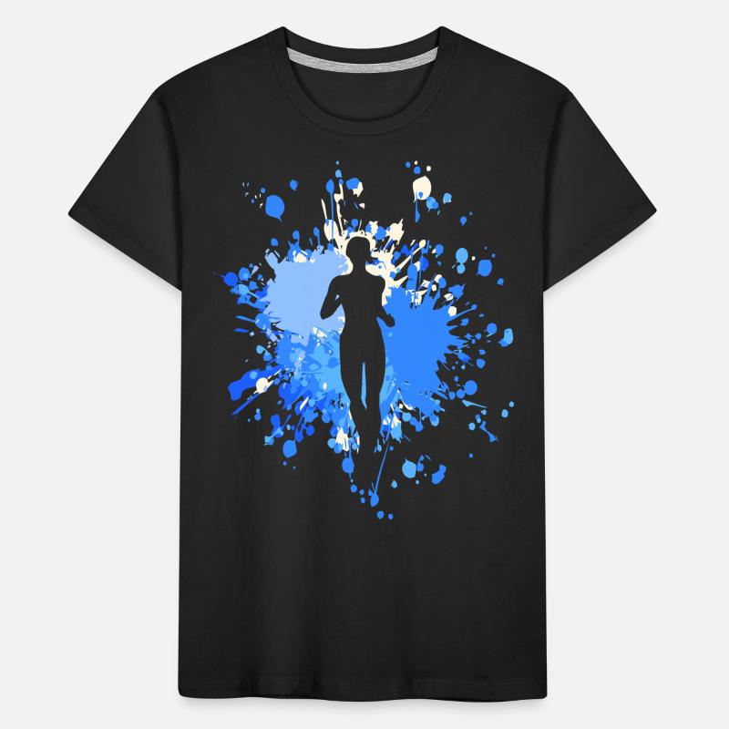 Athlétisme Jogging Color Splash T-shirt bio Premium Enfant