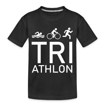 triathlon - T-shirt bio Premium Enfant - noir - Devant