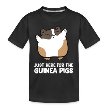 Cochons d'Inde - Just here for the guinea pigs - T-shirt bio Premium Enfant - noir - Devant
