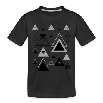 Triangles Forme Minimaliste Abstrait Géométrie - T-shirt bio Premium Enfant - noir - Devant