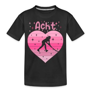 Hockeyspielerin 8. Geburtstag - Kinder Premium Bio T-Shirt - Schwarz - Vorne