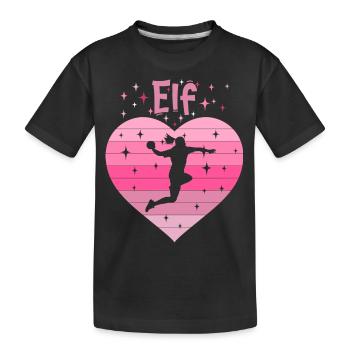 Handballerin 11. Geburtstag - Kinder Premium Bio T-Shirt - Schwarz - Vorne