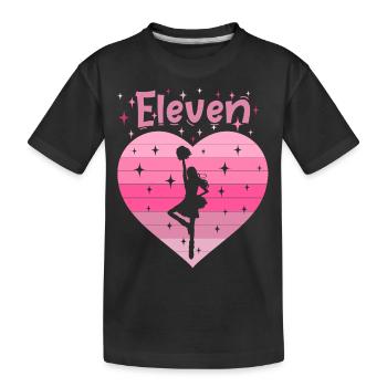 11. Geburtstag Tochter Mädchen Cheerleader - Kinder Premium Bio T-Shirt - Schwarz - Vorne