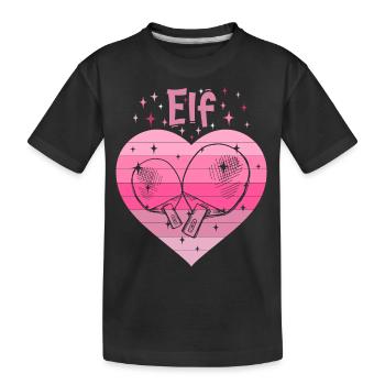 Tischtennis Mädchen 11. Geburtstag - Kinder Premium Bio T-Shirt - Schwarz - Vorne
