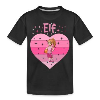 Herz Liebe Sport Basketball Mädchen 11. Geburtstag - Kinder Premium Bio T-Shirt - Schwarz - Vorne
