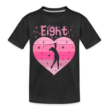 8. Geburstag Golf Golferin Mädchen Tochter - Kinder Premium Bio T-Shirt - Schwarz - Vorne