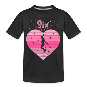 6. Geburstag Seilspringen Mädchen Tochter - Kinder Premium Bio T-Shirt - Schwarz - Vorne